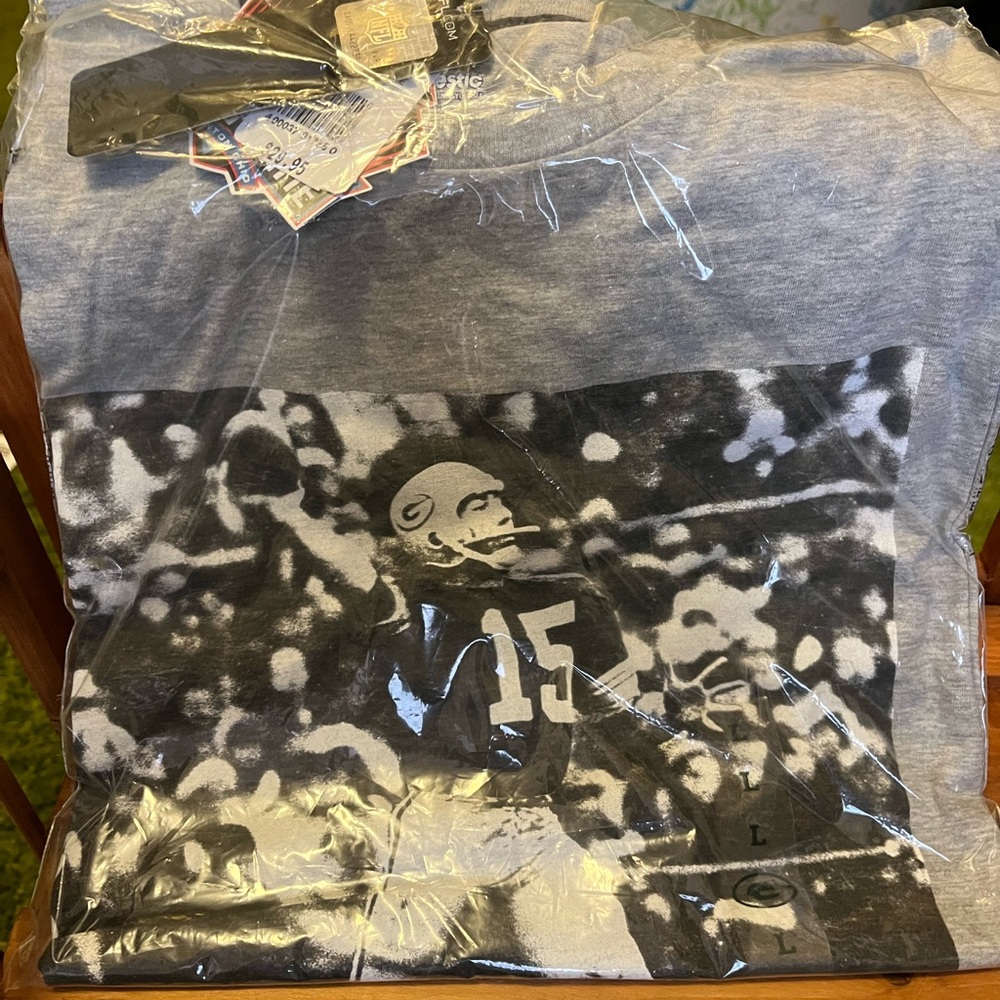 Gray Graphic T-Shirt with Football Print